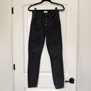 PISTOLA Aline button up,high rise skinny jeans,black/gray, size 26